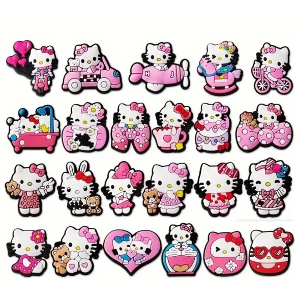 Hello Kitty Other - 23Pcs Hello Kitty Shoe Charms Set for Girls – Cute Croc Accessories Decor